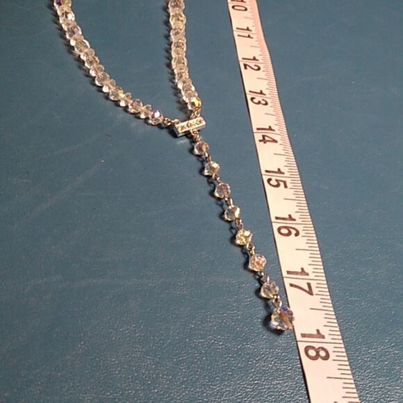 Elegant Aurora Borealis Crystal Beaded Two Strand Necklace - Picture 4 of 8